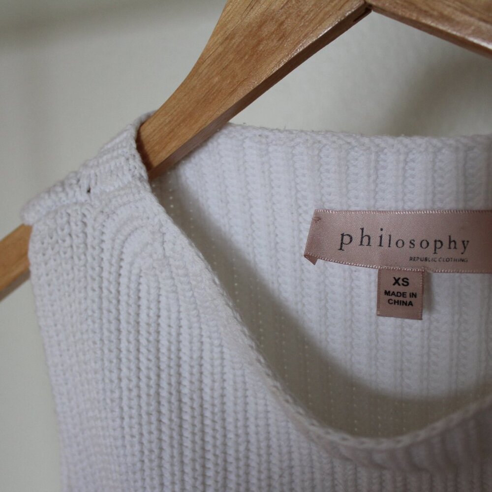 Philosophy Boatneck Sleeveless Fisherman Knit